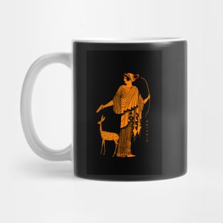 Artemis red figure ancient Greek design Mug